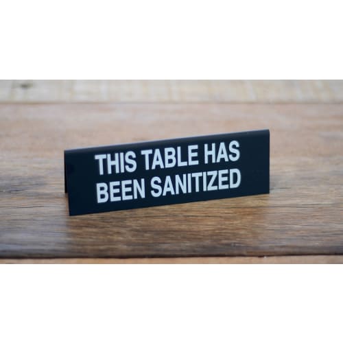 Sanitization Table Tent